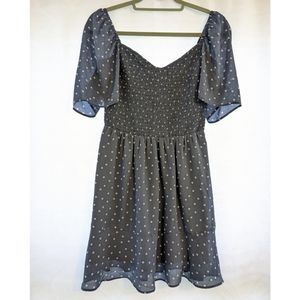 Abercrombie & Fitch Smocked Dress - Dusty Blue - M